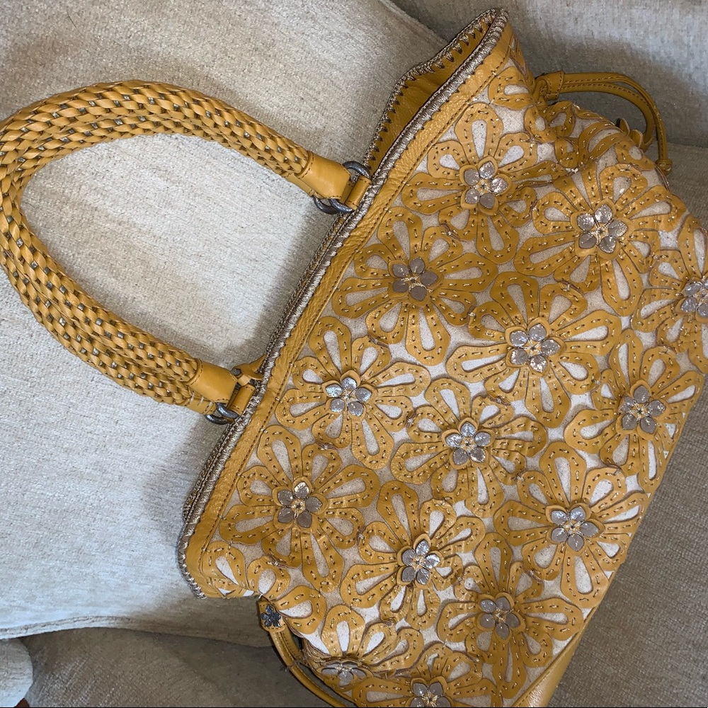 Brighton Daisy Mustard Yellow Purse